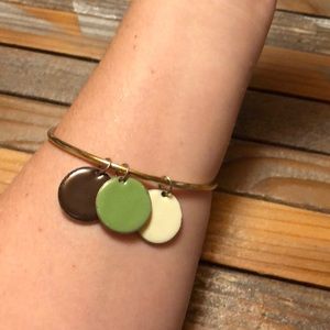 Artisan enamel charm bracelet